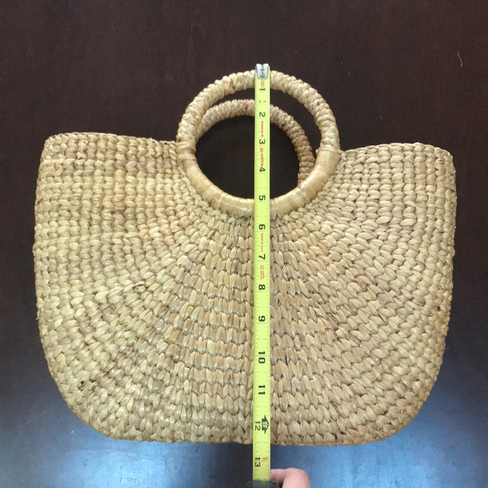 Woven Raffia Straw Tote Bag - Large - Picture 9 of 10